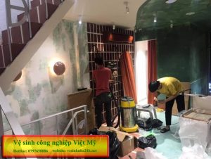 Vệ sinh văn phòng sau xây dựng